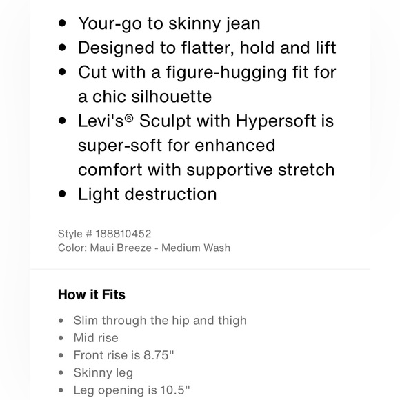 Levi’s skinny - Picture 3 of 7